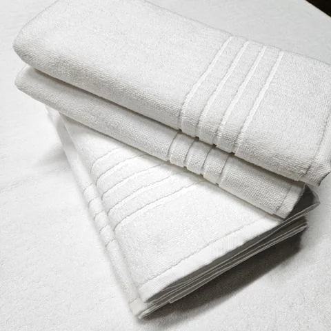 Set 4 prosoape de baie, densitate 500 g/mp, bumbac 100%, 50x90cm si 70x140 cm,  alb