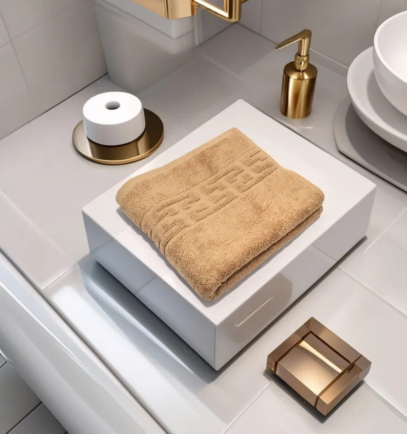 Prosop de baie premium, bumbac 100%, model Greek border