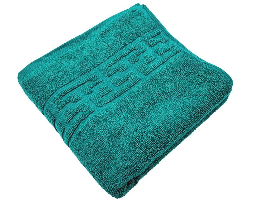 Set Family 4 Prosoape de baie si Covoraș de baie, densitate 500gr/mp si 750gr/mp, bumbac 100%, model Greek border