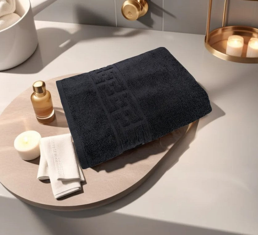 Prosop de baie premium, bumbac 100%, model Greek border