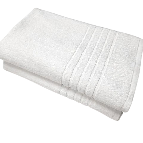 Set 2 prosoape de baie pentru bebelusi, densitate 500gr/mp, bumbac 100%, 70x140 cm, alb