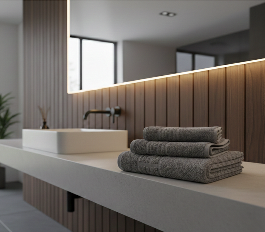 Prosop de baie premium, bumbac 100%, model Greek border