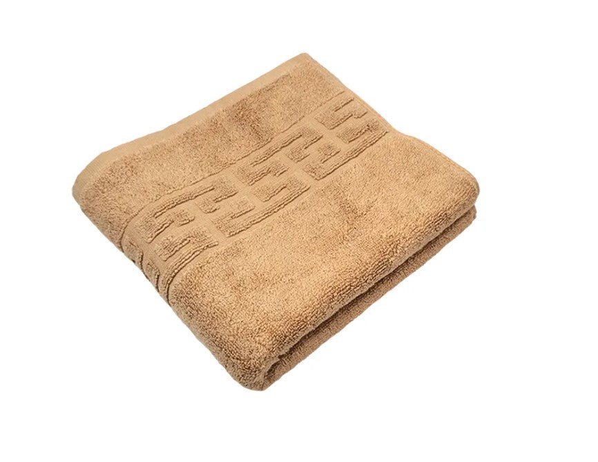 Set Family 4 Prosoape de baie si Covoraș de baie, densitate 500gr/mp si 750gr/mp, bumbac 100%, model Greek border