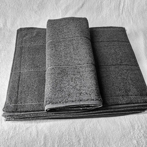 Set 4 prosoape de baie, densitate 600 gr/mp, bumbac 100%, 50x90cm, gri