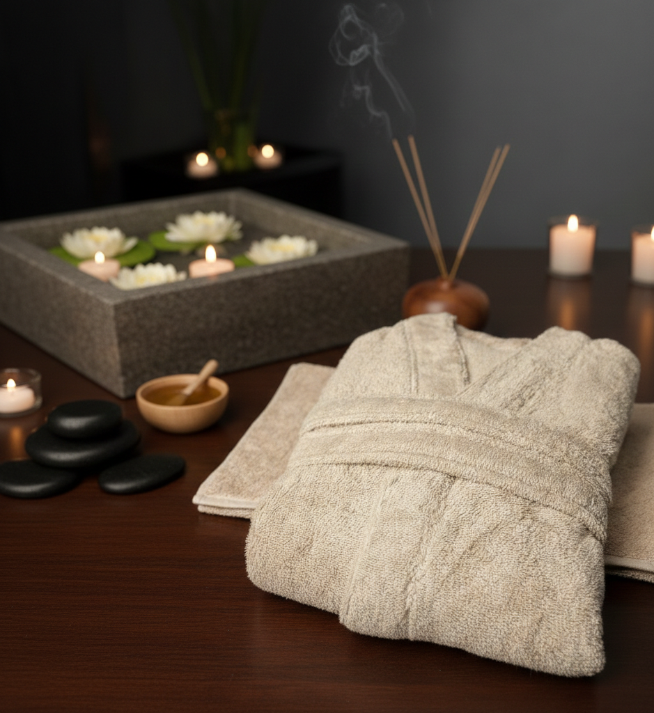 Set  cadou  2 prosoape de baie si halat