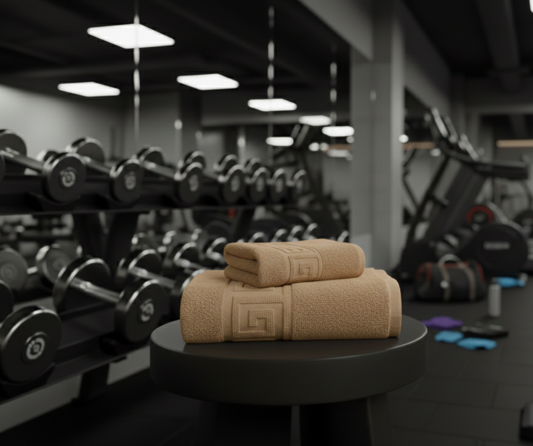 Set 2 prosoape de antrenament, bumbac 100%, 50x90cm si 70x130cm