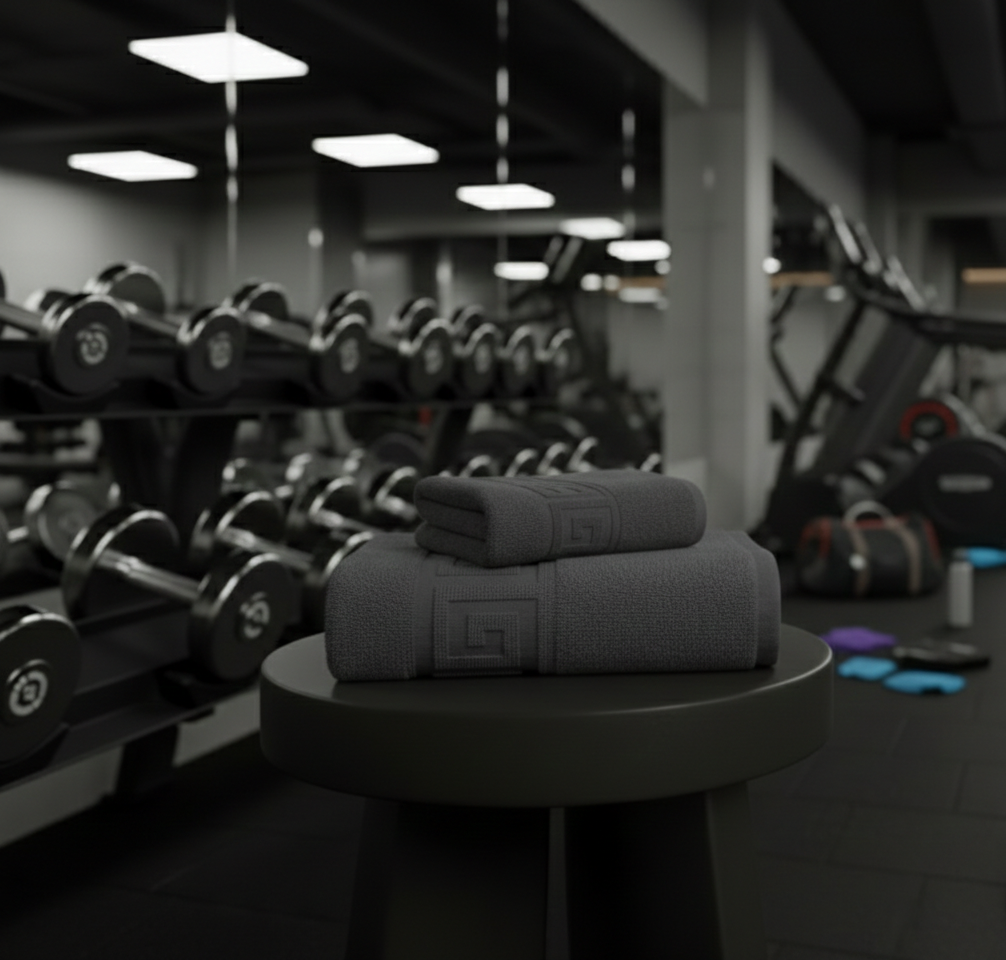 Set 2 prosoape de antrenament, bumbac 100%, 50x90cm si 70x130cm