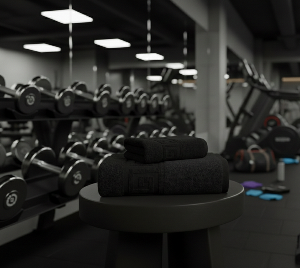 Set 2 prosoape de antrenament, bumbac 100%, 50x90cm si 70x130cm