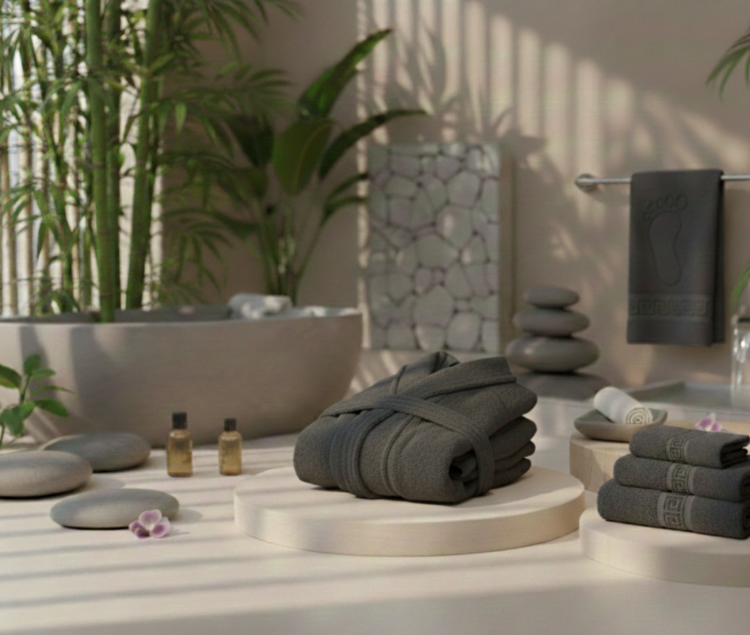 Set  cadou  3 prosoape de baie si halat